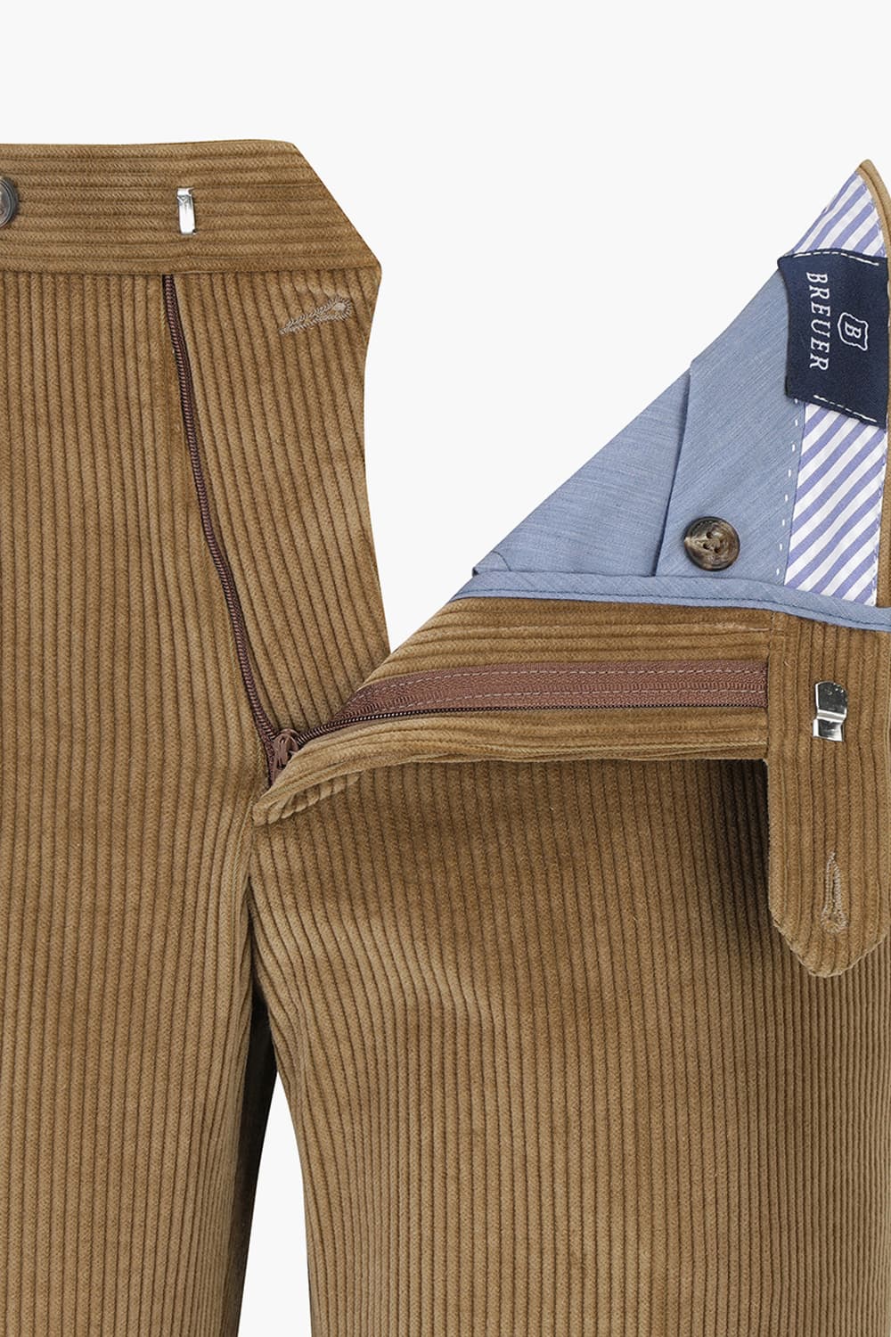코튼 코듀로이 슬림 브라운 팬츠