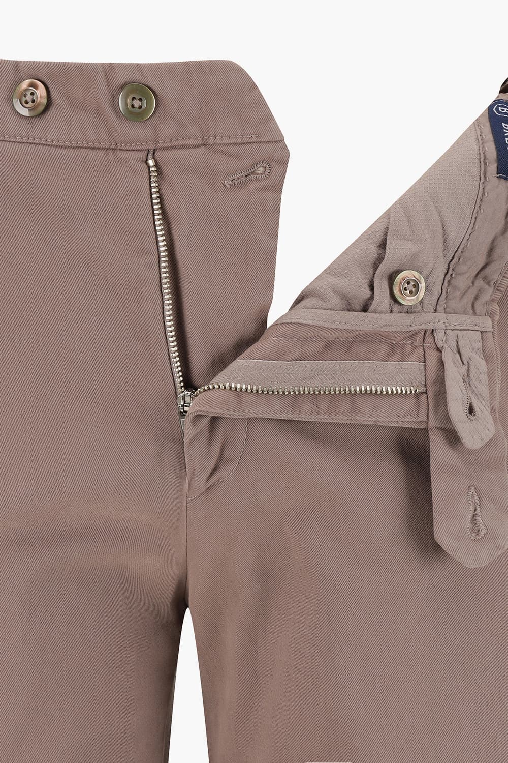 코튼 가먼트다잉 슬림 브라운 팬츠