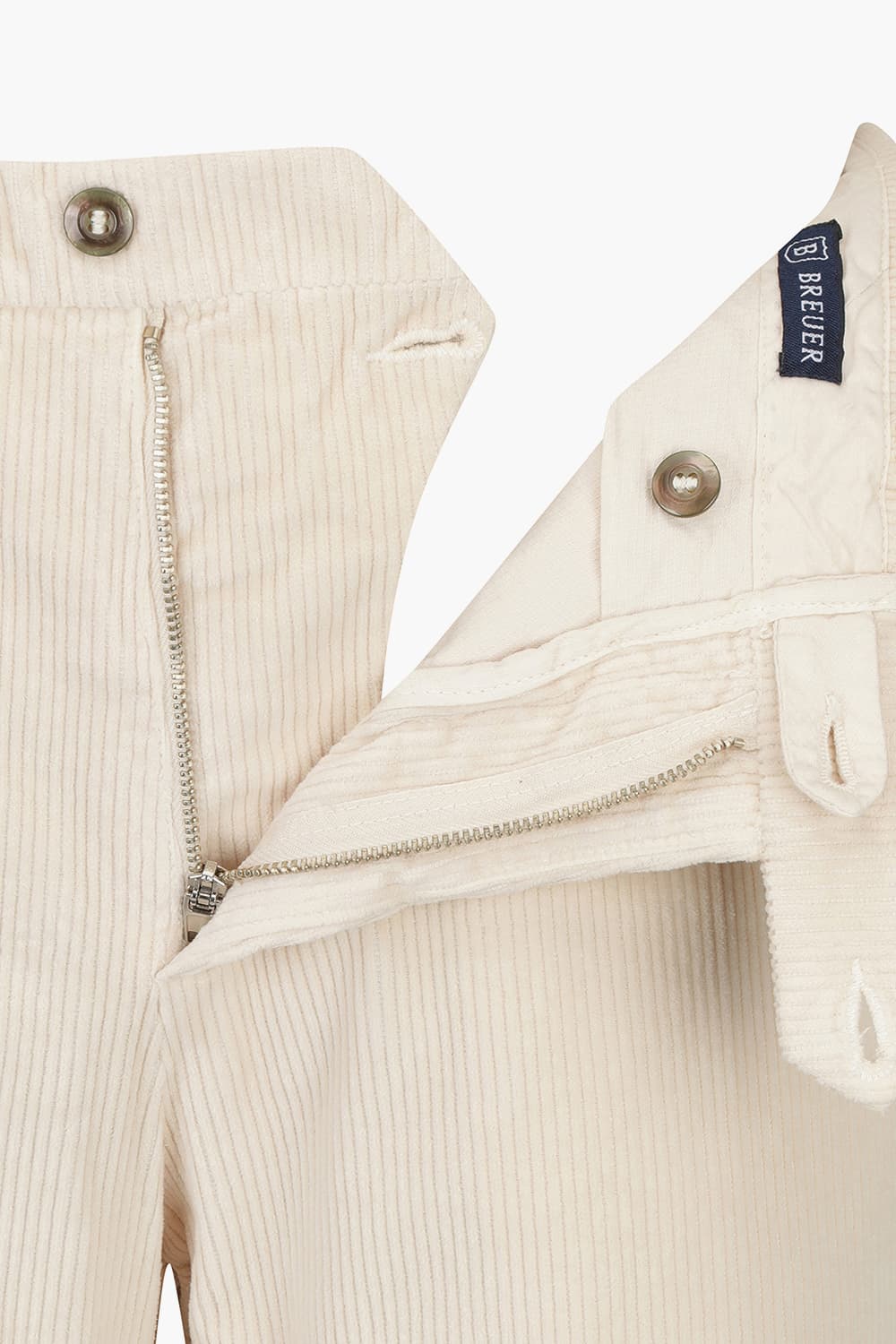 코튼 코듀로이 스트레이트 아이보리 팬츠