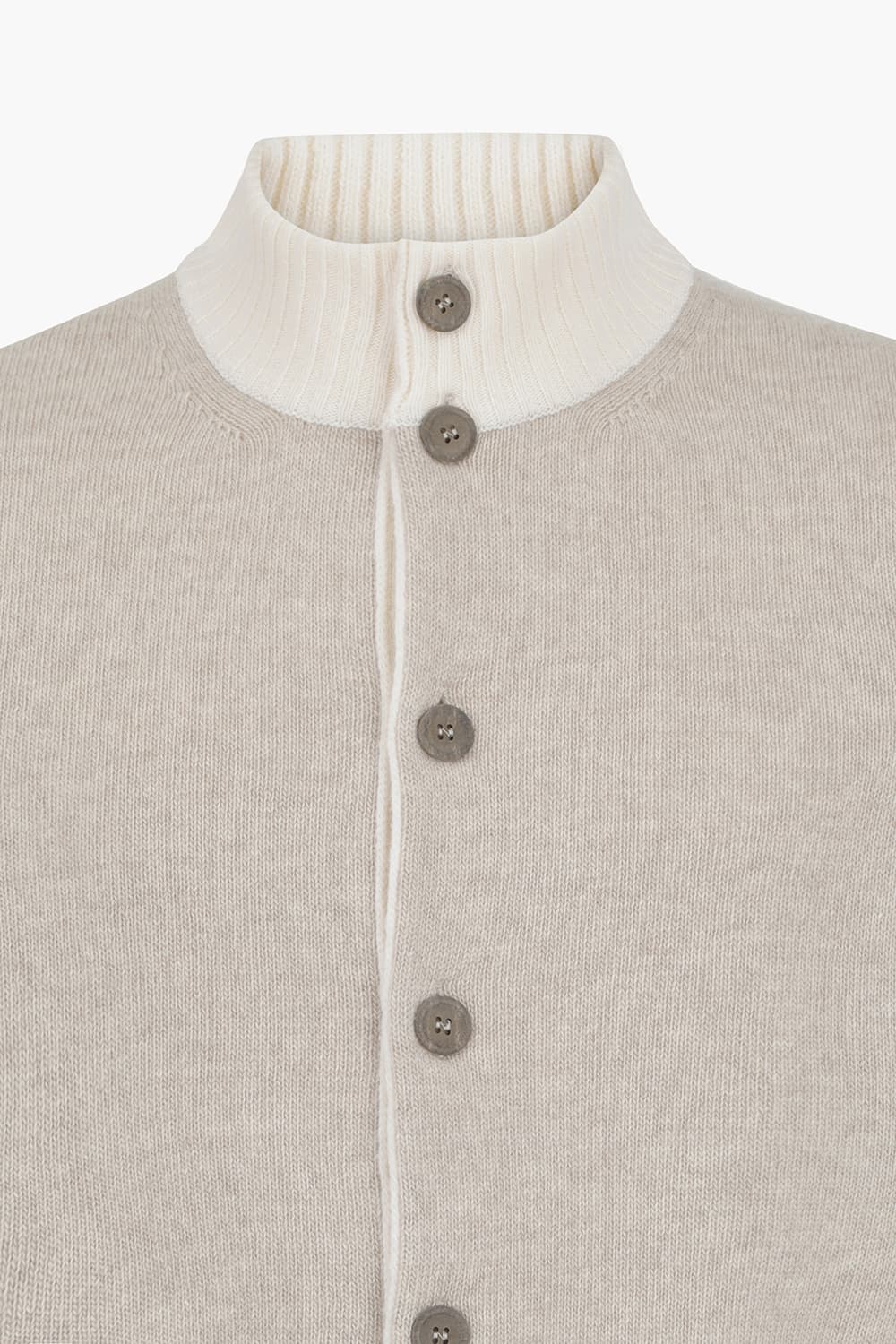 울 헨리넥 라이트베이지 가디건