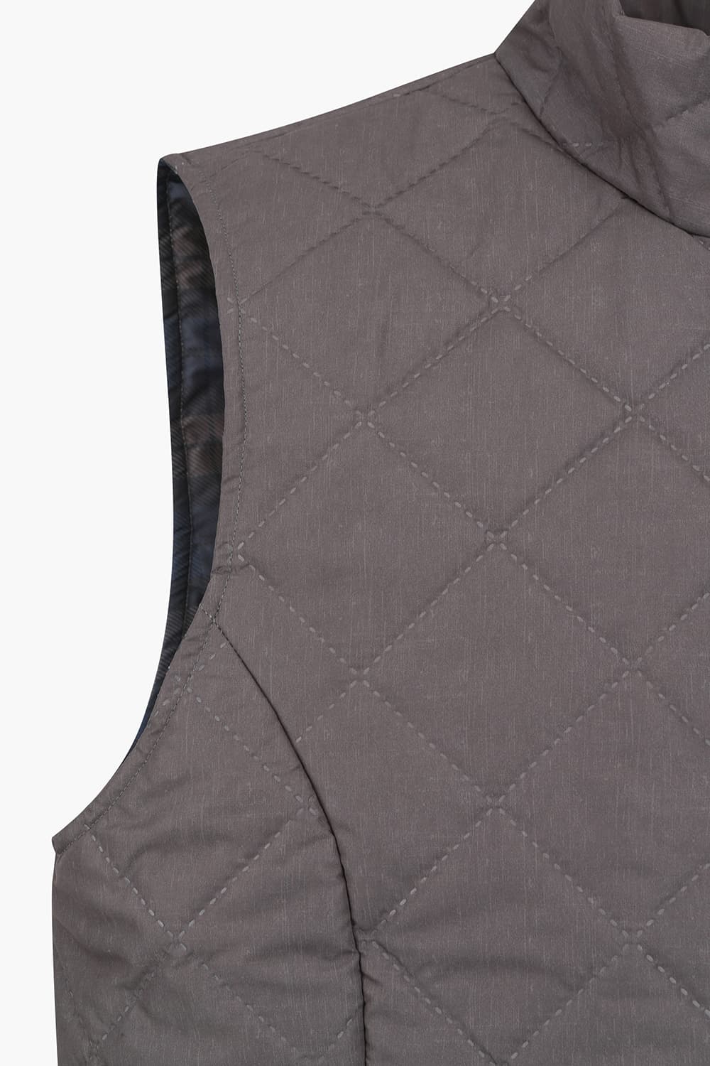 다이아몬드 퀼팅 경량 다크그레이 베스트