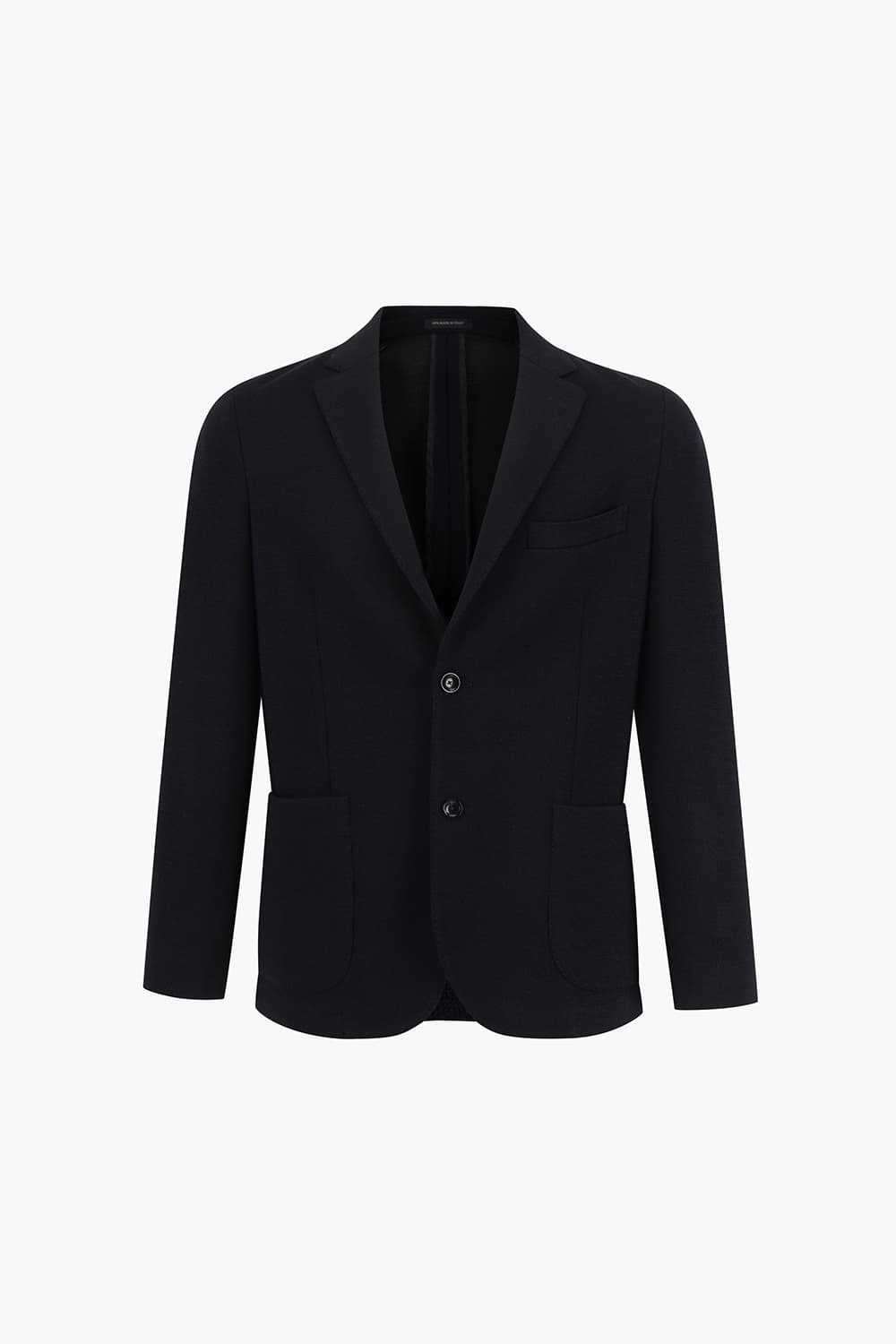 울 혼방 베이직 다크네이비 테일러드 자켓