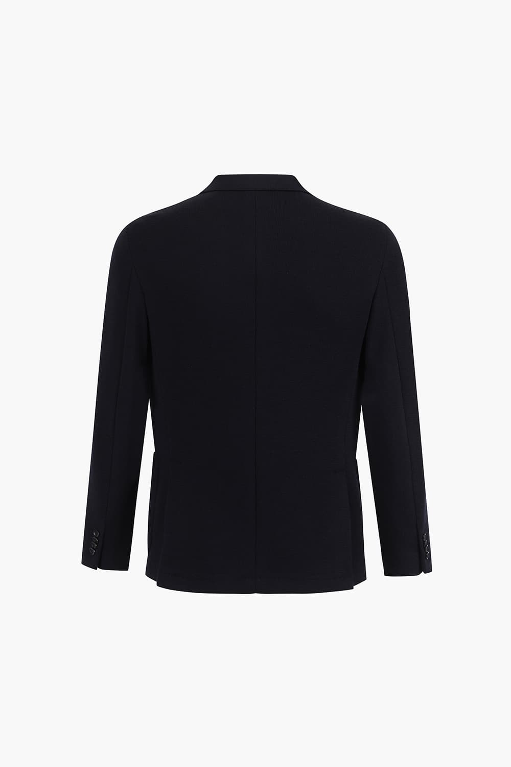 울 혼방 베이직 다크네이비 테일러드 자켓