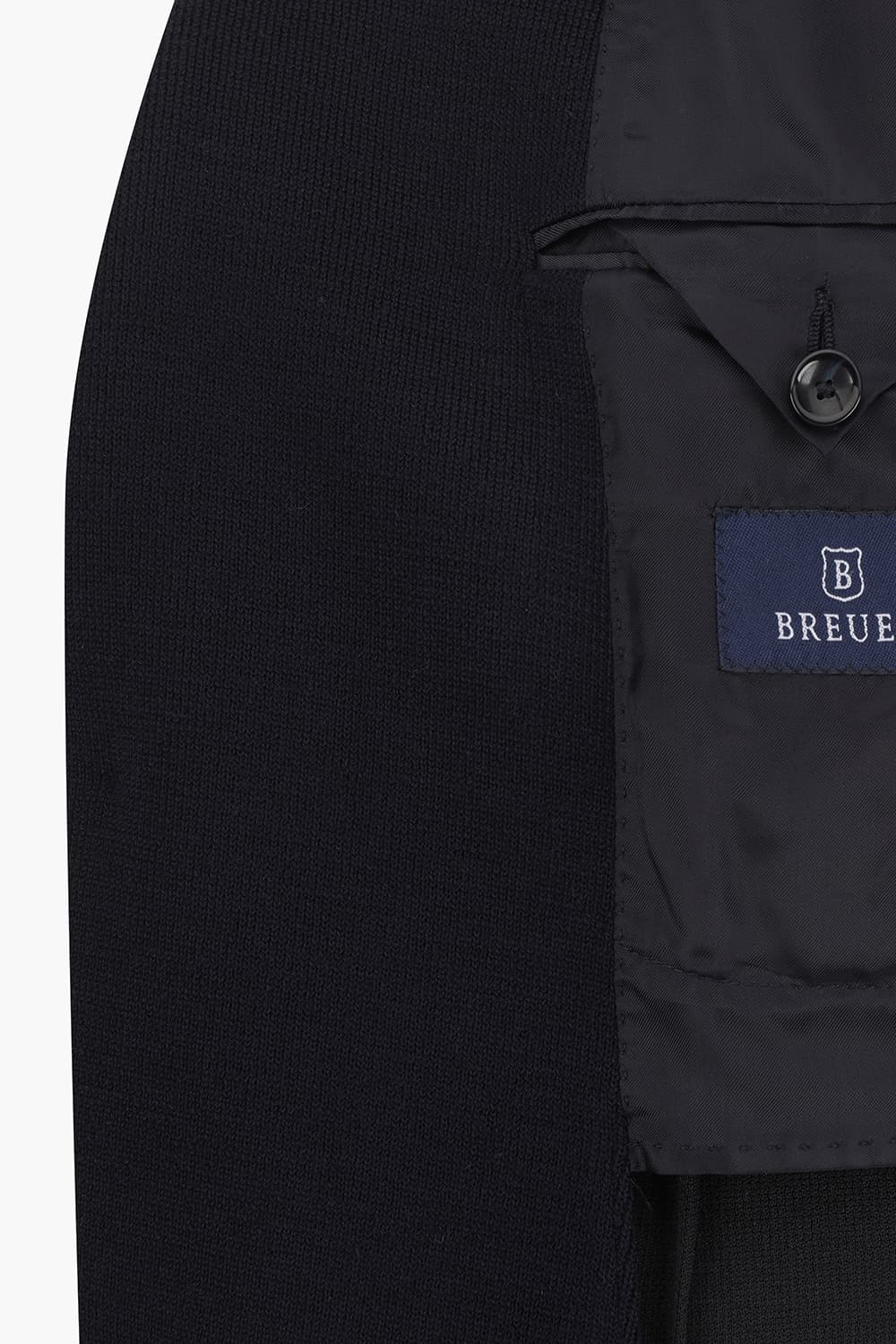 울 혼방 베이직 다크네이비 테일러드 자켓