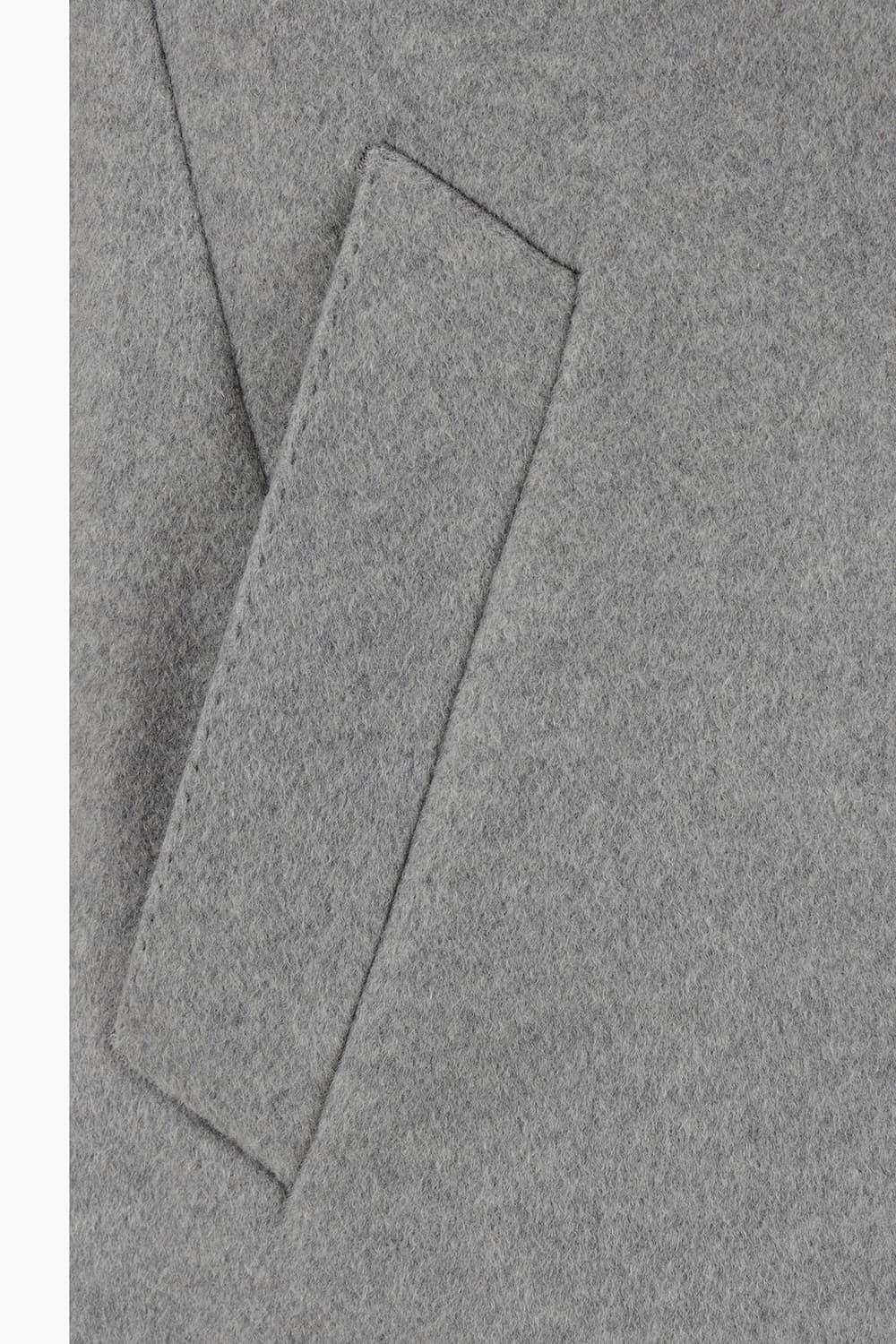 캐시미어 체스터 싱글 그레이 롱 코트