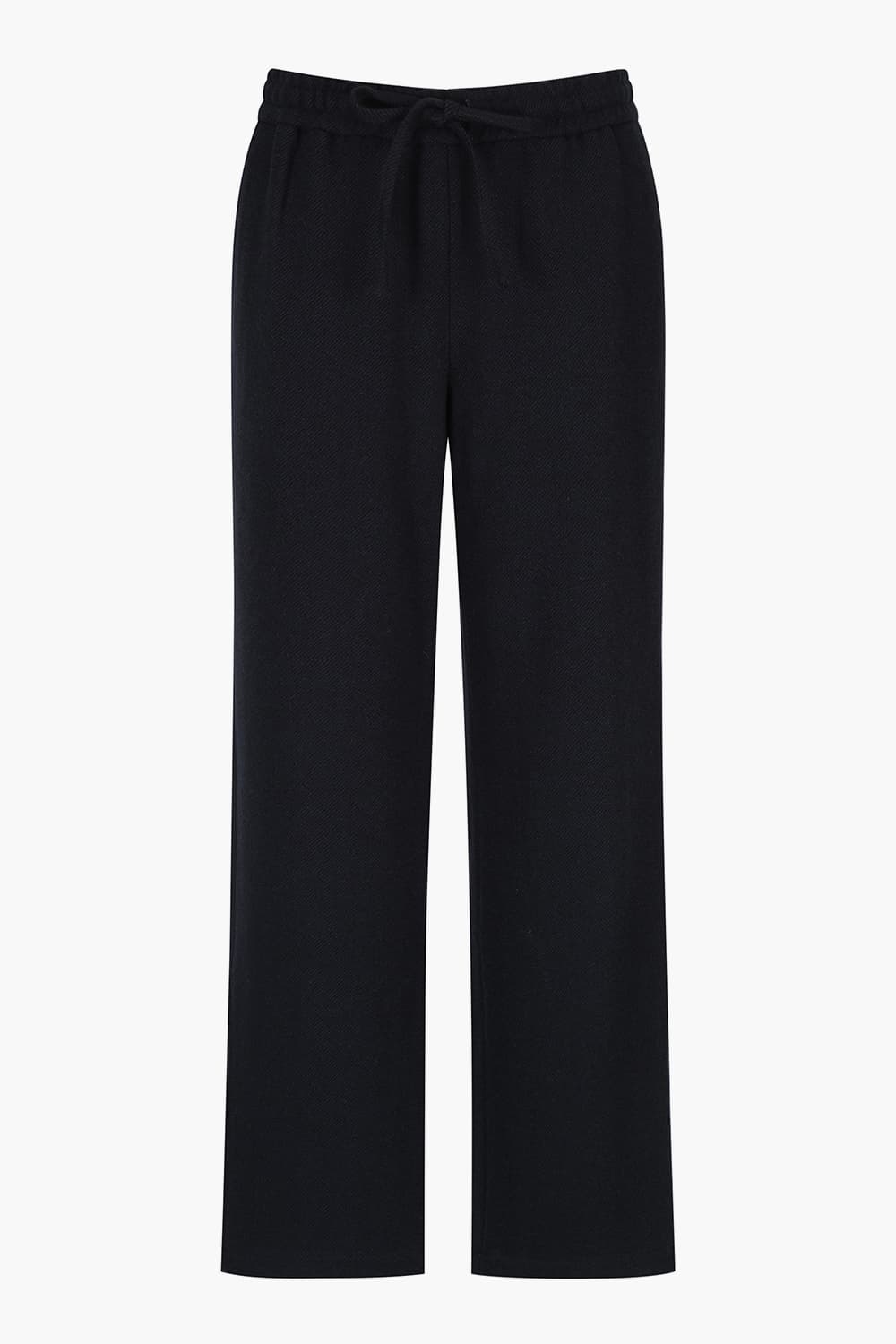 TROUSERS 야크 울 드로우스트링 와이드 301 다크네이비 캐주얼 팬츠