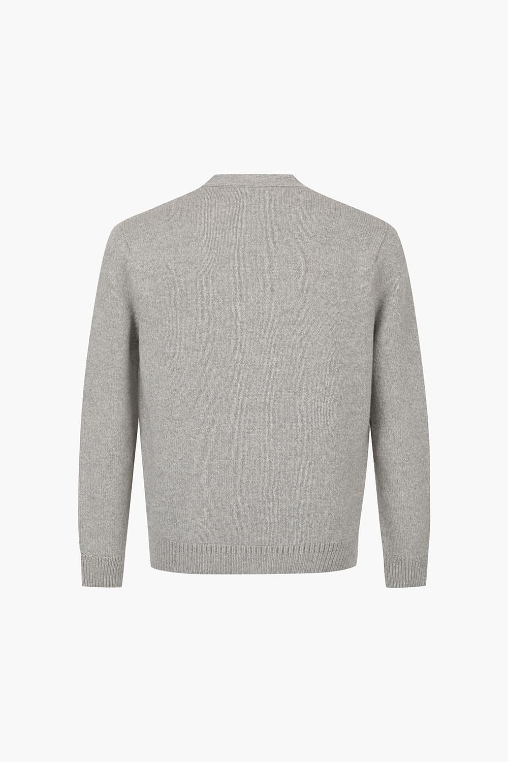 코튼 브이넥 그레이 가디건