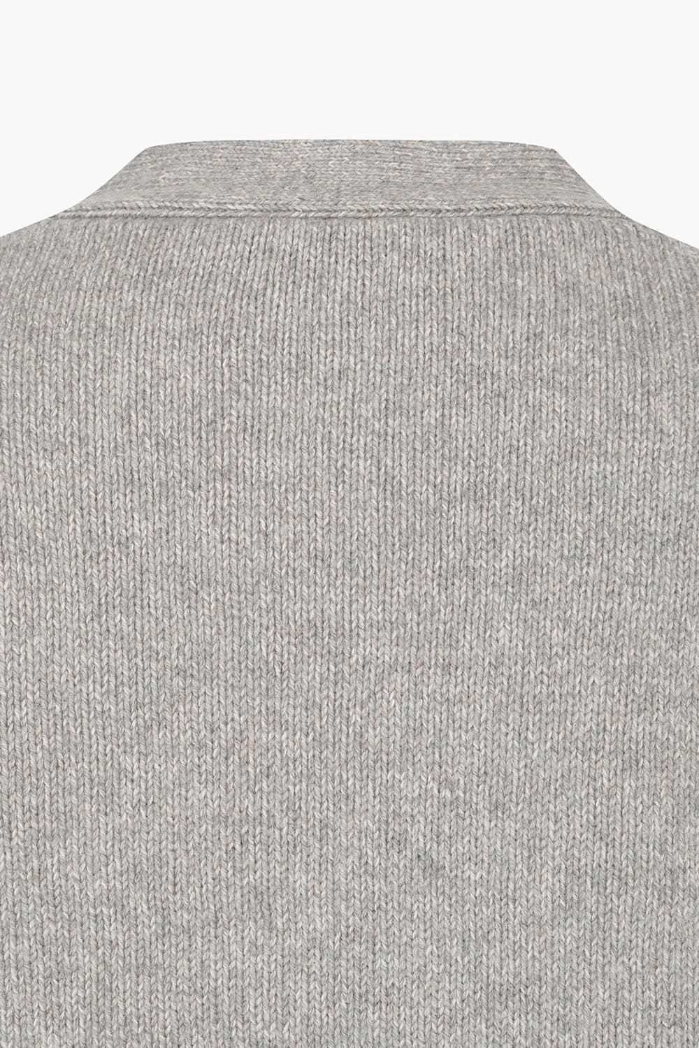 코튼 브이넥 그레이 가디건