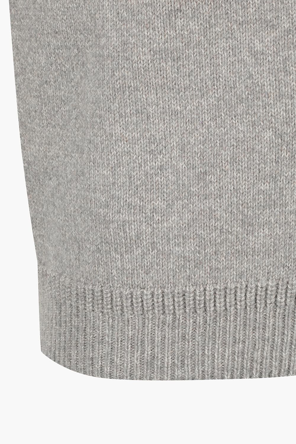 코튼 브이넥 그레이 가디건