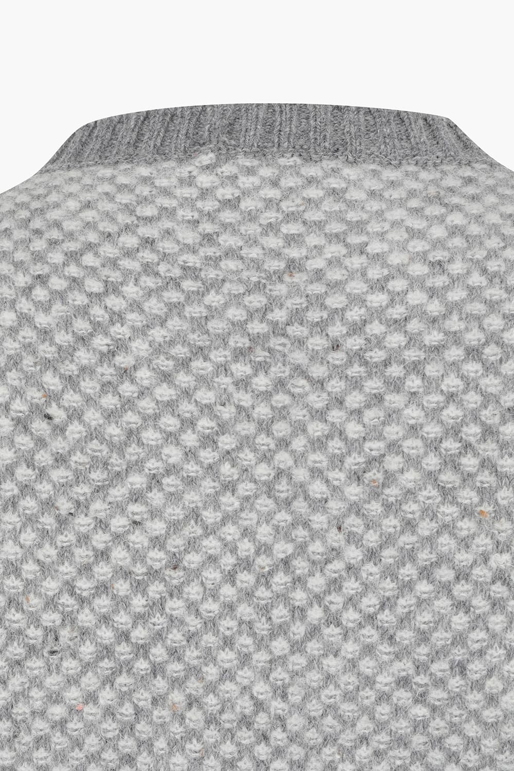 울 알파카 크루넥 그레이 긴소매 니트