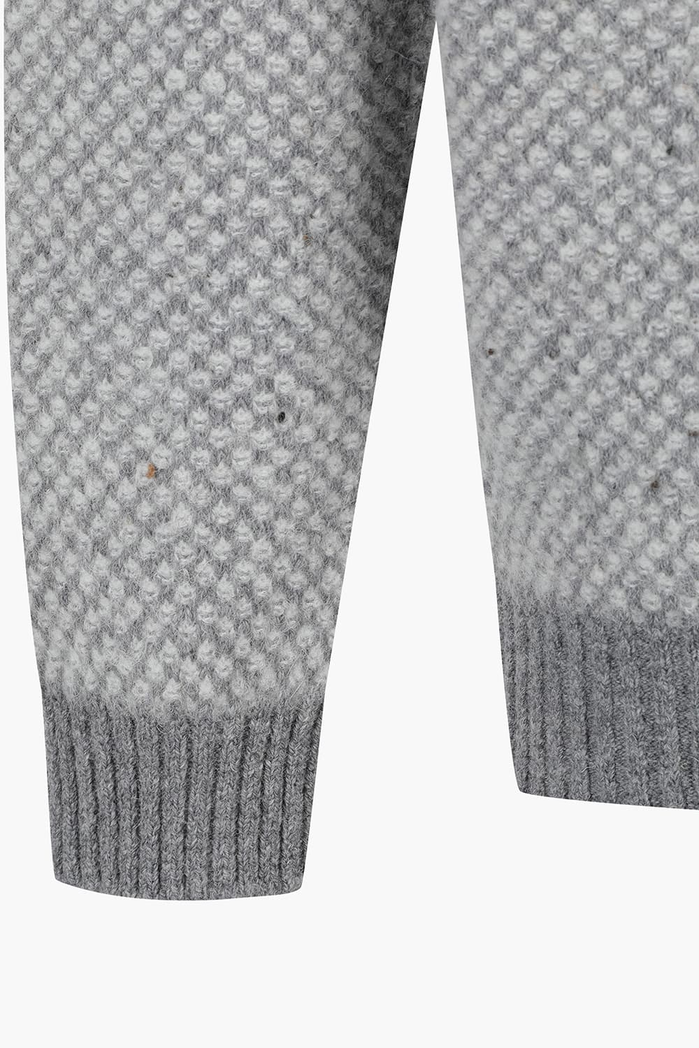 울 알파카 크루넥 그레이 긴소매 니트