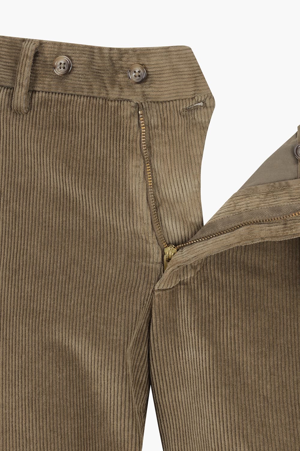 코튼 코듀로이 스트레이트 브라운 팬츠