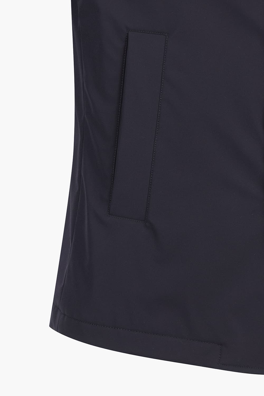 울 안감 하이넥 다크네이비 다운 점퍼