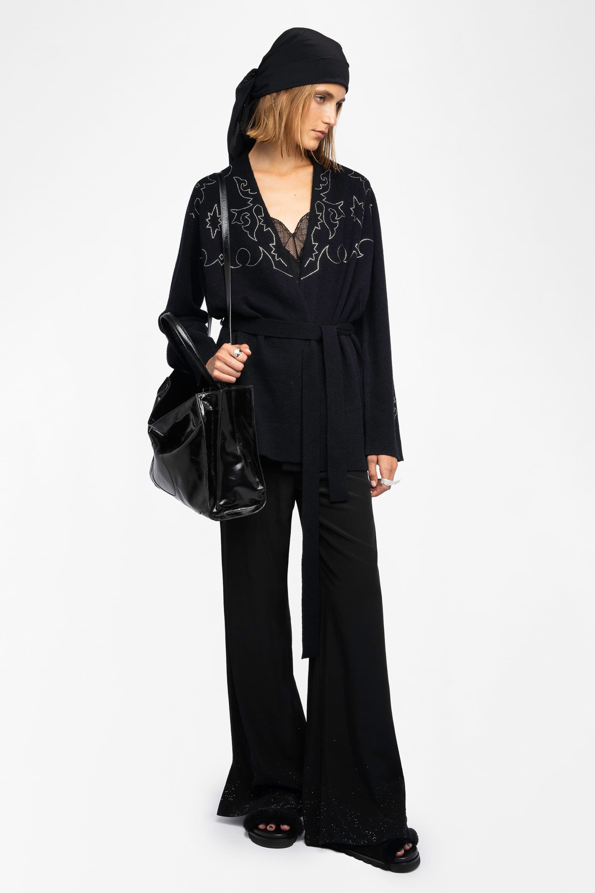 Salomy Strass Cashmere Cardigan