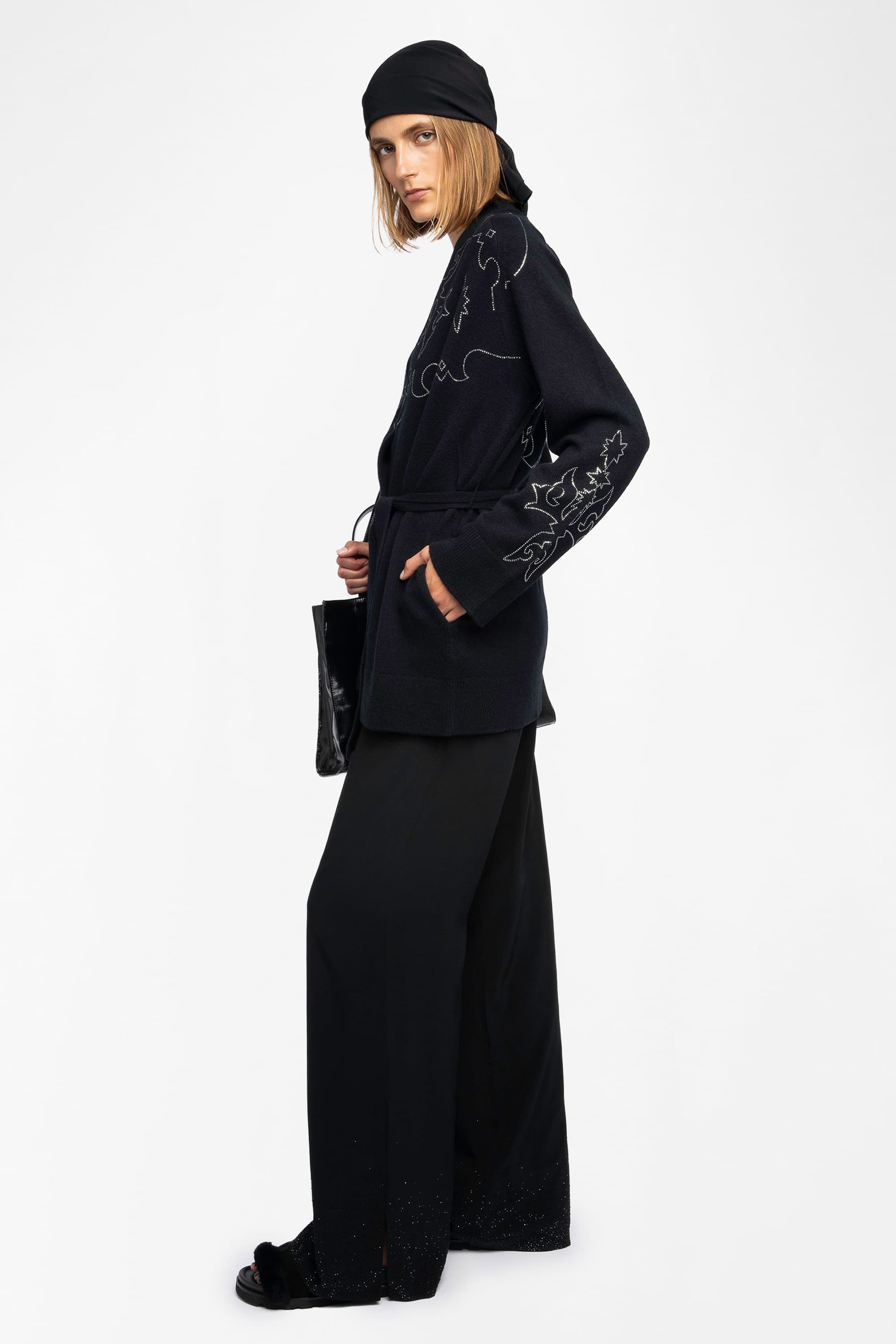Salomy Strass Cashmere Cardigan