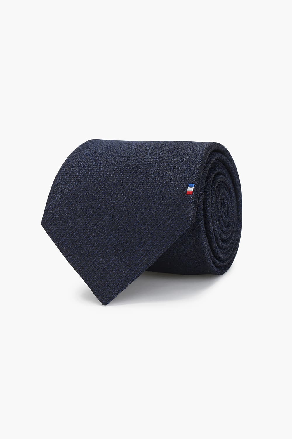 조직 솔리드 삼색 자수 254 넥타이 네이비 TE6SM62KA254TNY
