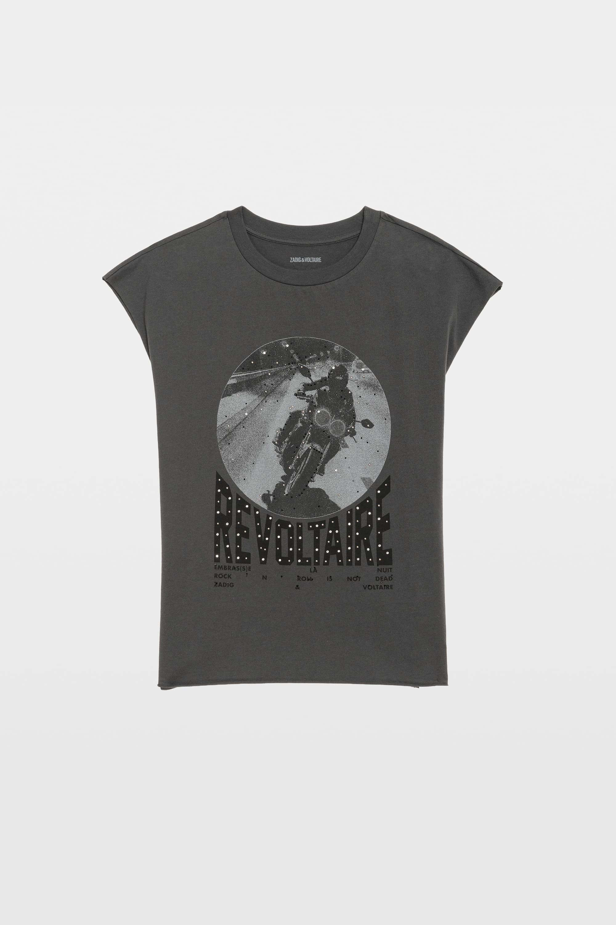 Cloe Moto Strass T-shirt