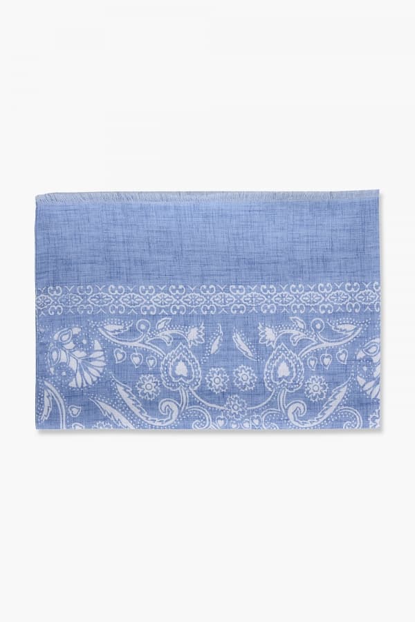 코튼 헤이즐리 도트 패턴 104 블루 스카프