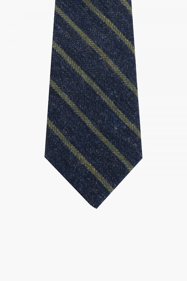 울 실크 스트라이프 702 그린 넥타이