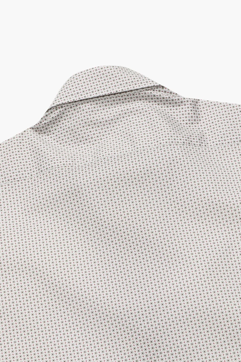 코튼 도트 패턴 851 레드 반소매 셔츠