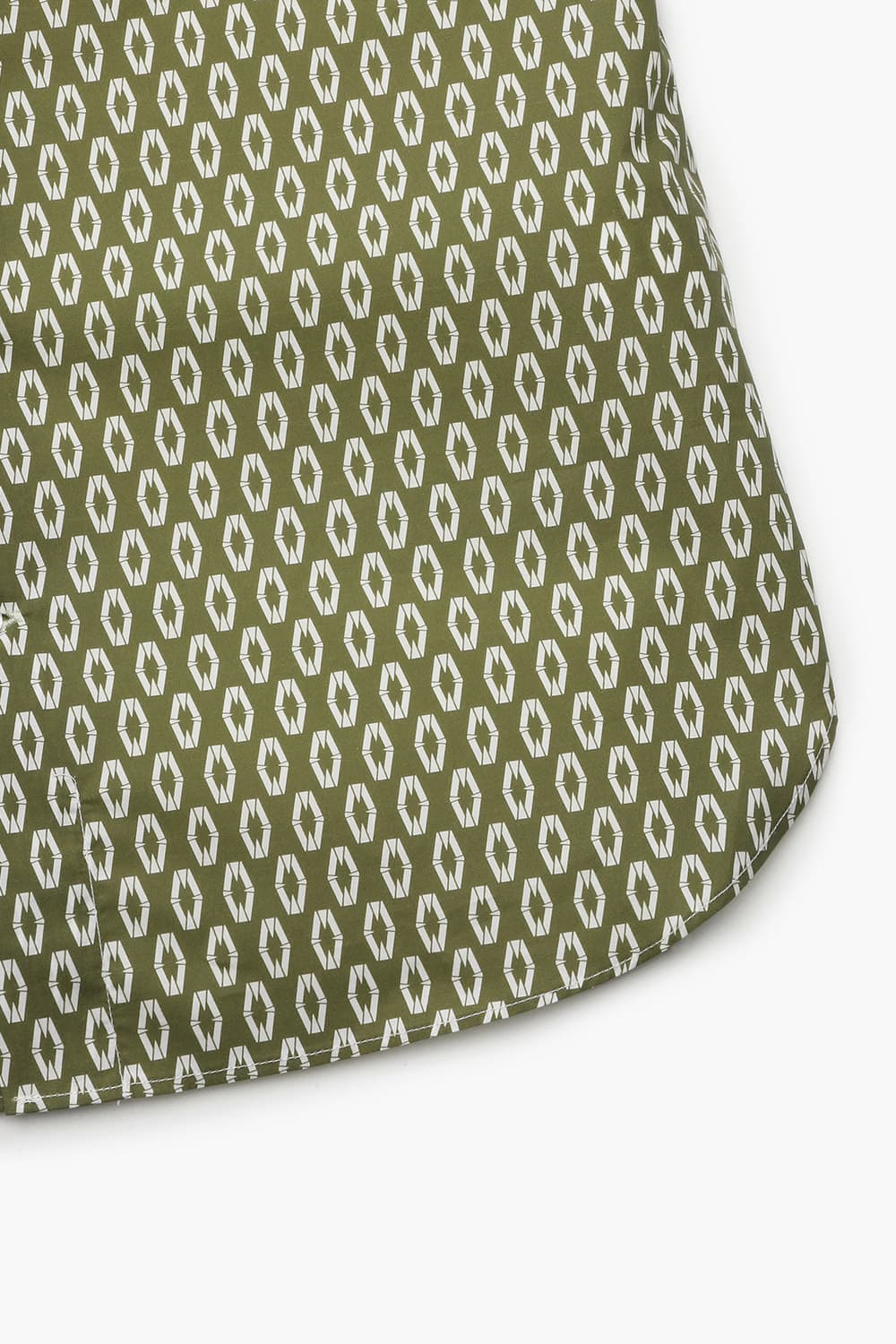 코튼 일러스트 도트 852 그린 반소매 셔츠