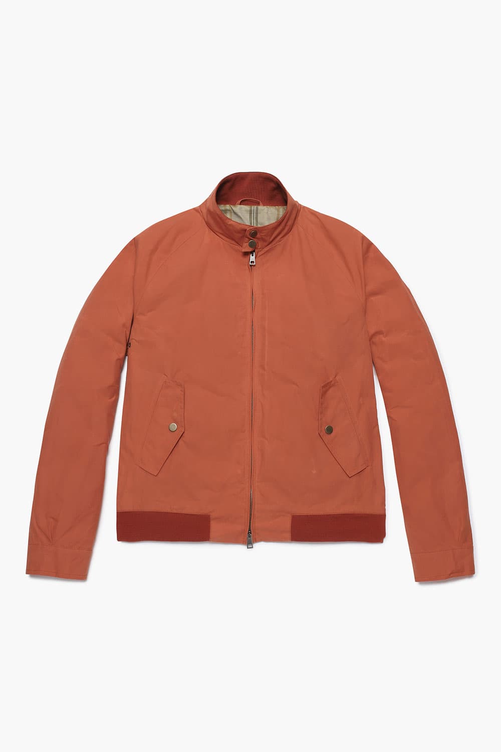 왁스 코튼 베이직 블루종 803 오렌지 점퍼