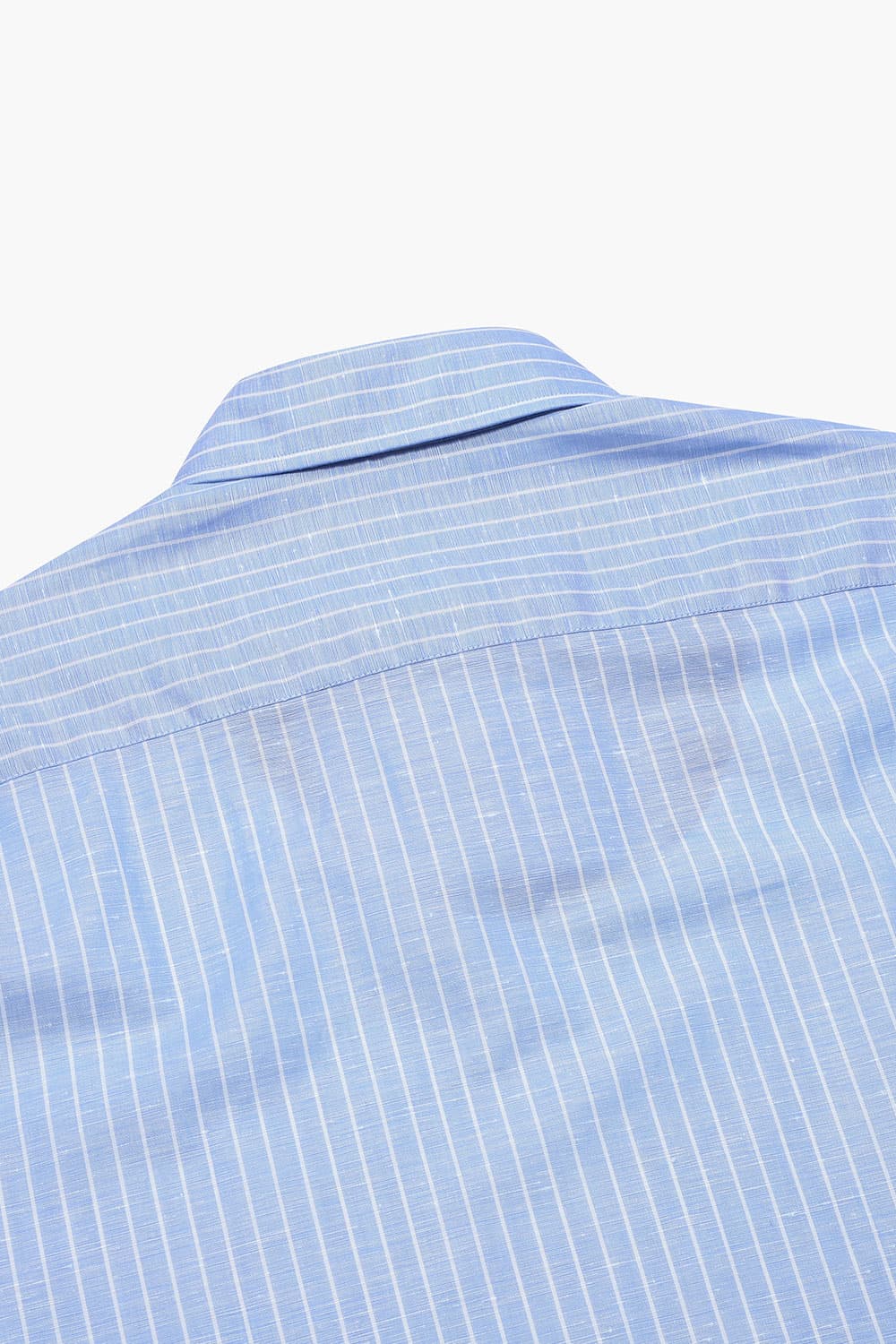 린넨 혼방 스트라이프 102 블루 셔츠