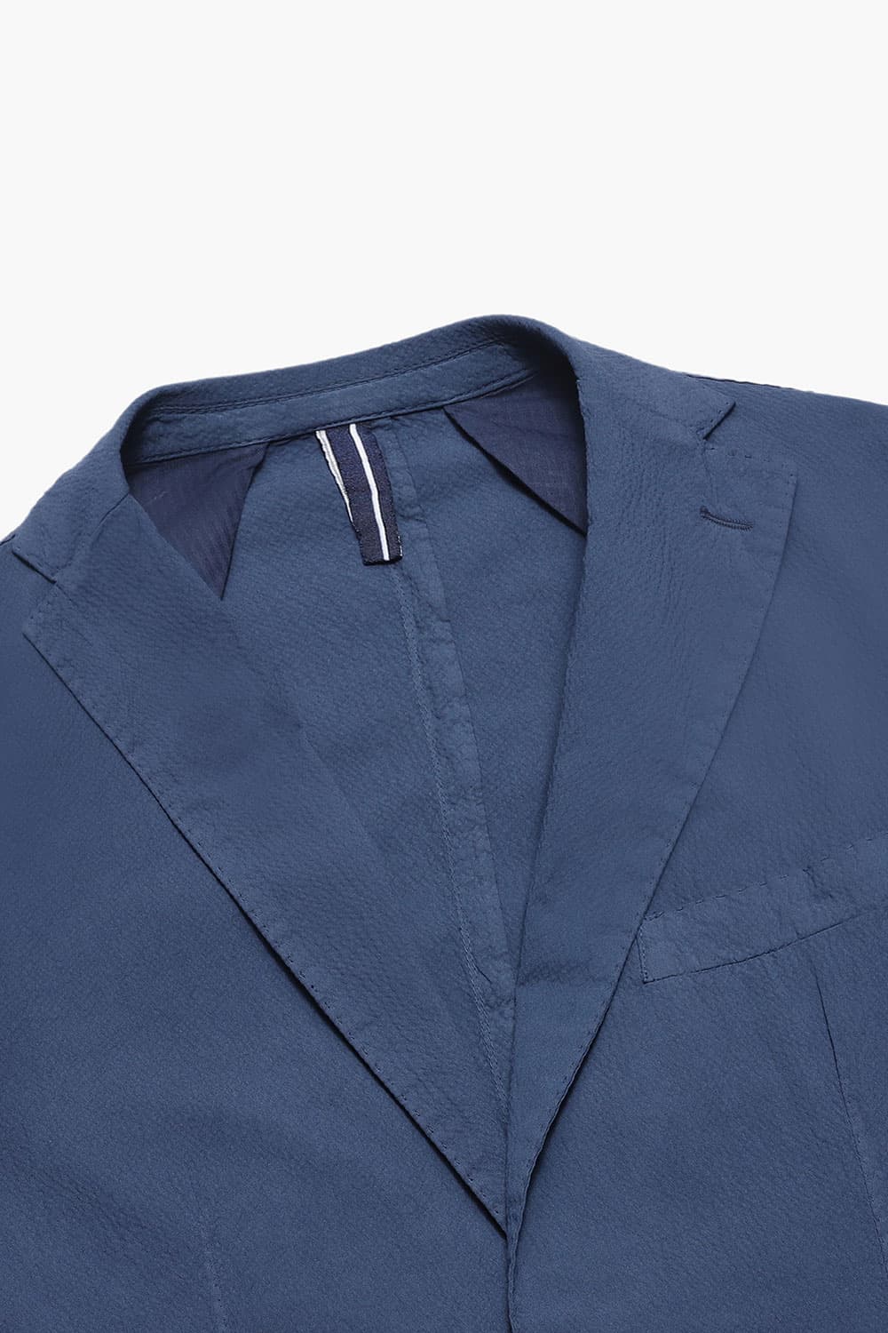 코튼 시어써커 904 네이비 테일러드 자켓
