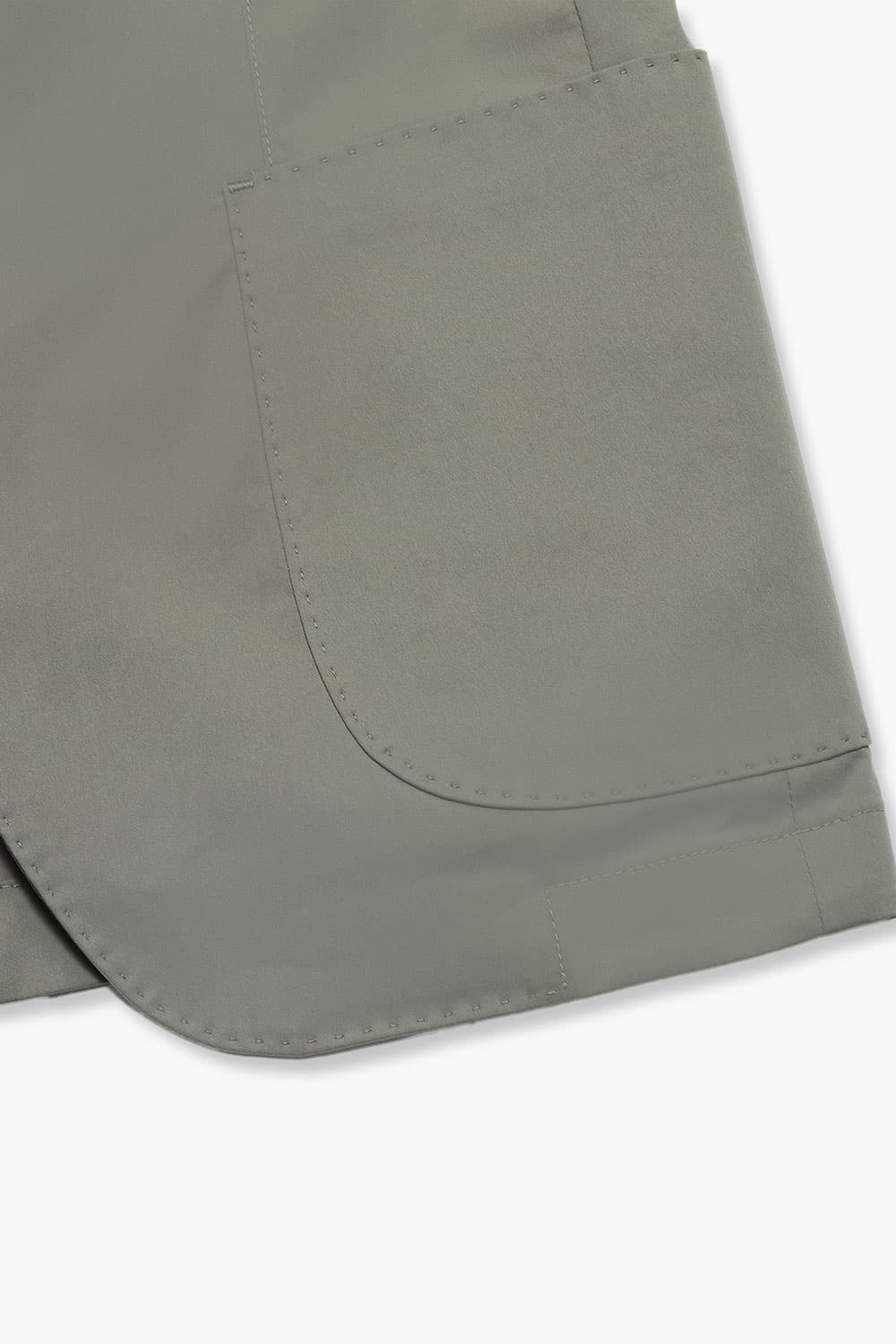 코튼 베이직 902 그린 테일러드 자켓