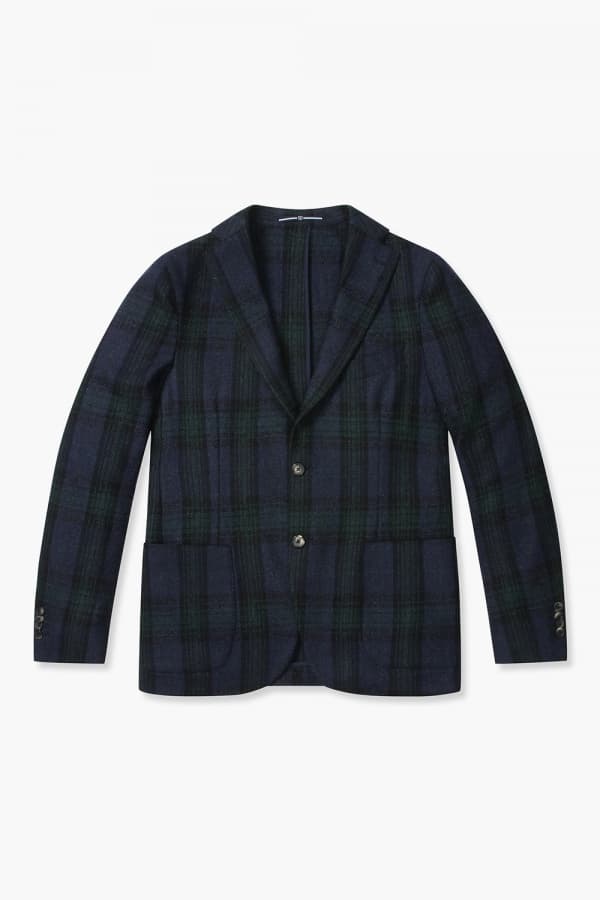 울 타탄 체크 테일러드 자켓 GSH3514H351401