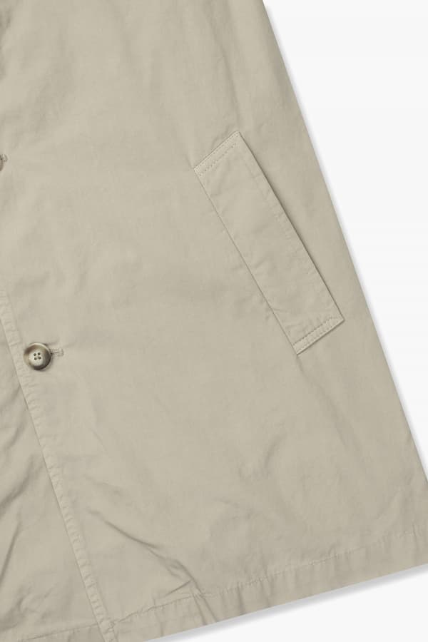 코튼 가먼트다잉 리베에라 102 베이지 트렌치 코트