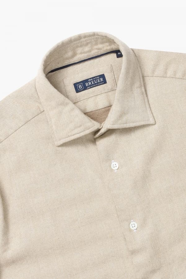 코튼 베이직 플란넬 301 베이지 셔츠