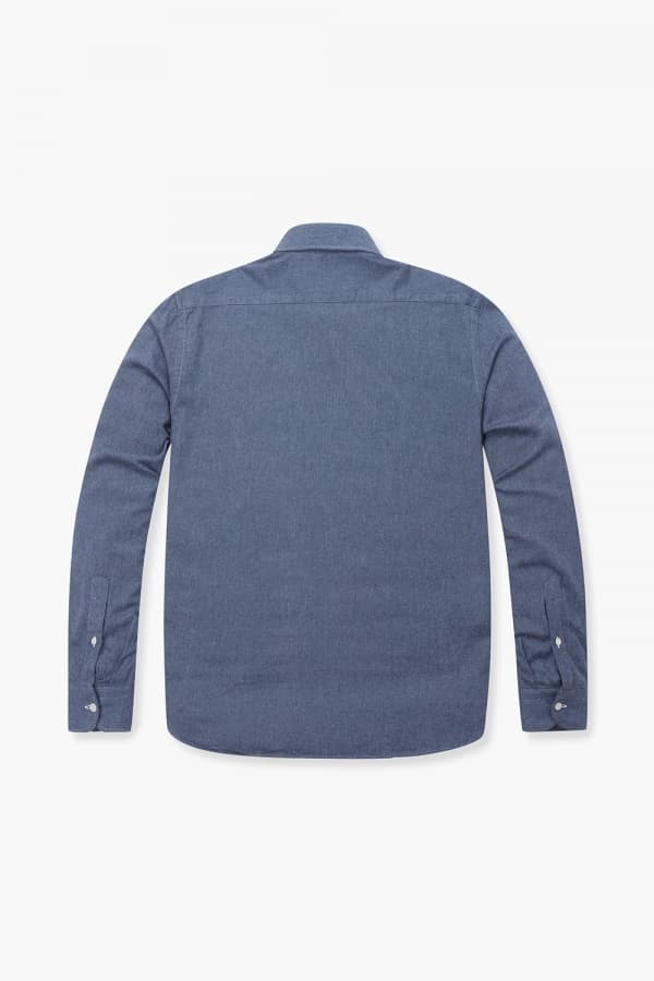 코튼 베이직 플란넬 305 네이비 셔츠