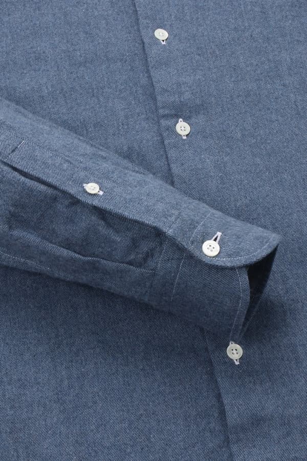 코튼 베이직 플란넬 305 네이비 셔츠