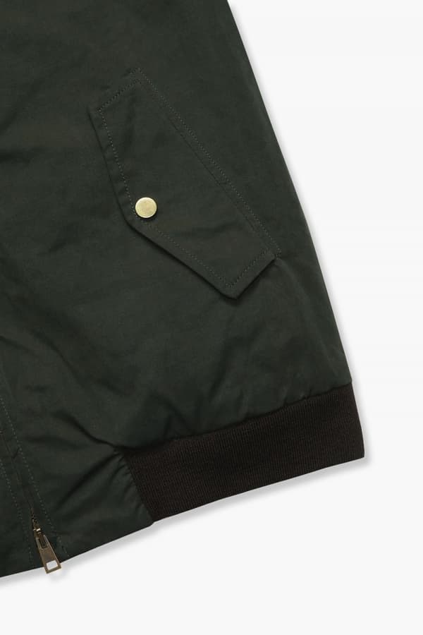 왁스 코튼 베이직 블루종 821 다크카키 점퍼